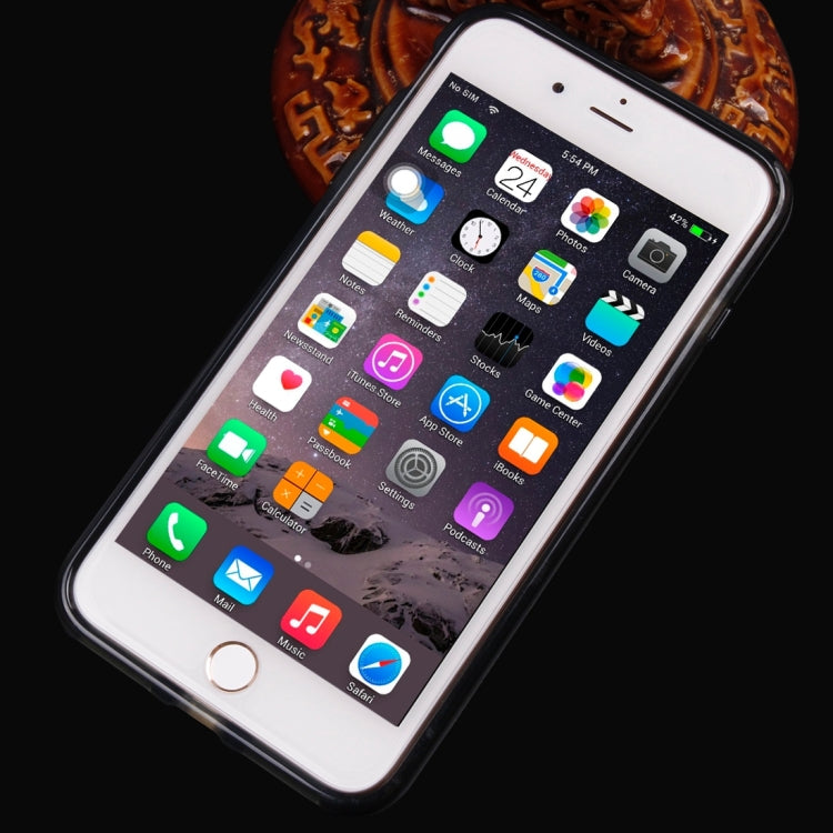 For iPhone 8 Plus & 7 Plus   Plaid Texture Transparent TPU Protective Case