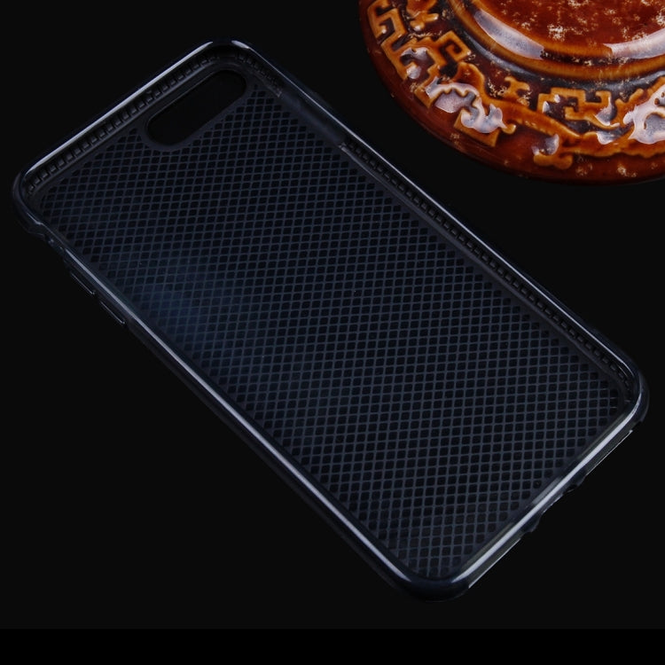 For iPhone 8 Plus & 7 Plus   Plaid Texture Transparent TPU Protective Case