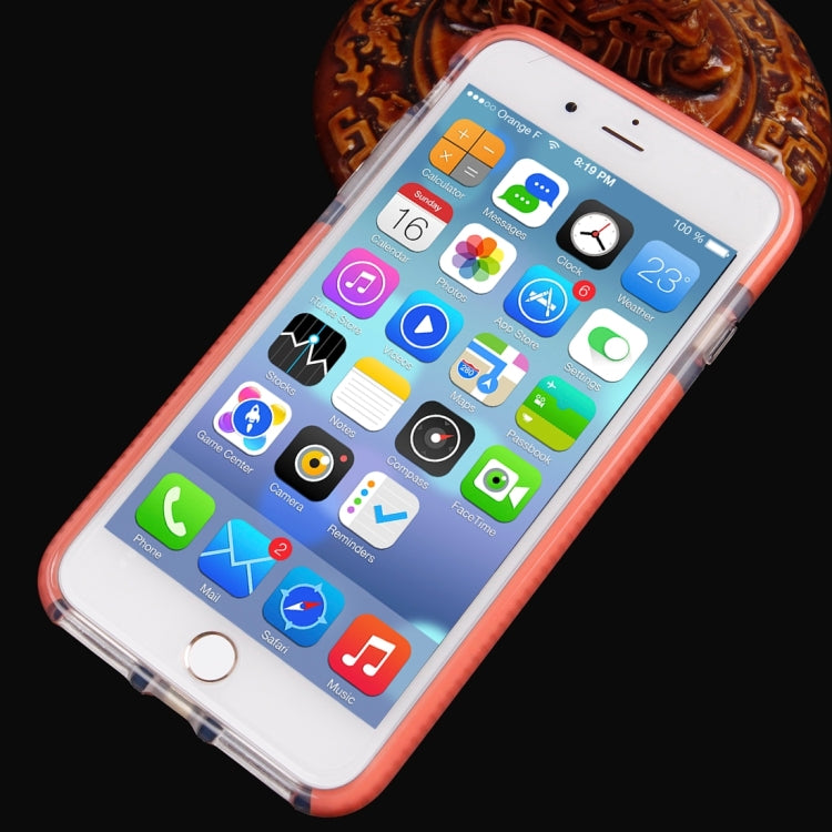 For iPhone 8 Plus & 7 Plus   Plaid Texture Transparent TPU Protective Case