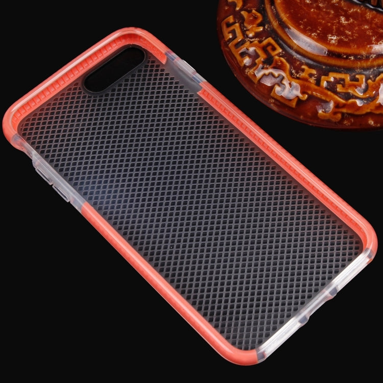 For iPhone 8 Plus & 7 Plus   Plaid Texture Transparent TPU Protective Case