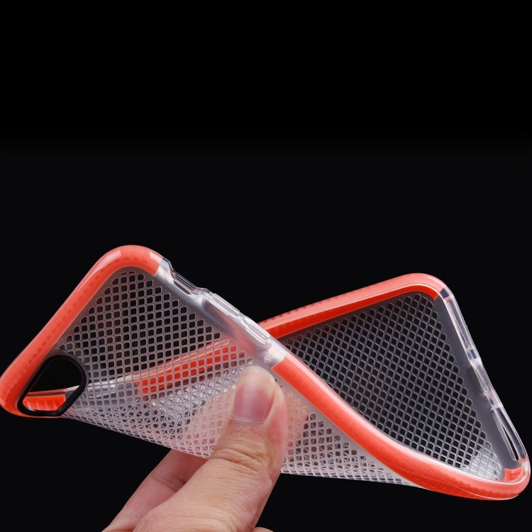 For iPhone 8 Plus & 7 Plus   Plaid Texture Transparent TPU Protective Case