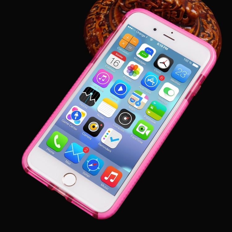 For iPhone 8 Plus & 7 Plus   Plaid Texture Transparent TPU Protective Case