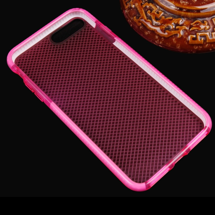 For iPhone 8 Plus & 7 Plus   Plaid Texture Transparent TPU Protective Case