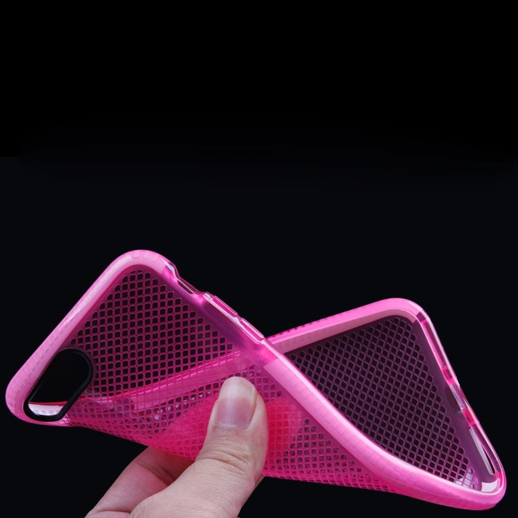 For iPhone 8 Plus & 7 Plus   Plaid Texture Transparent TPU Protective Case