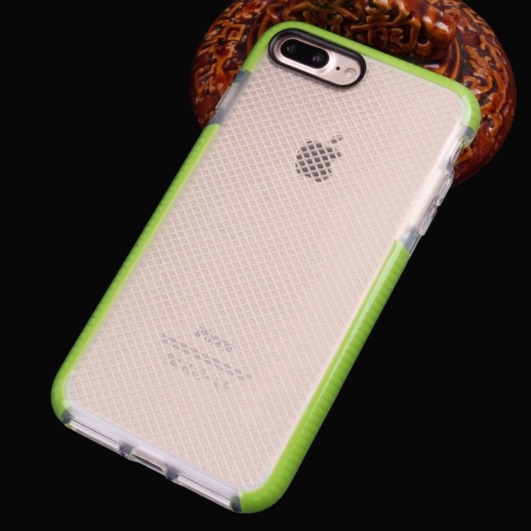 For iPhone 8 Plus & 7 Plus   Plaid Texture Transparent TPU Protective Case
