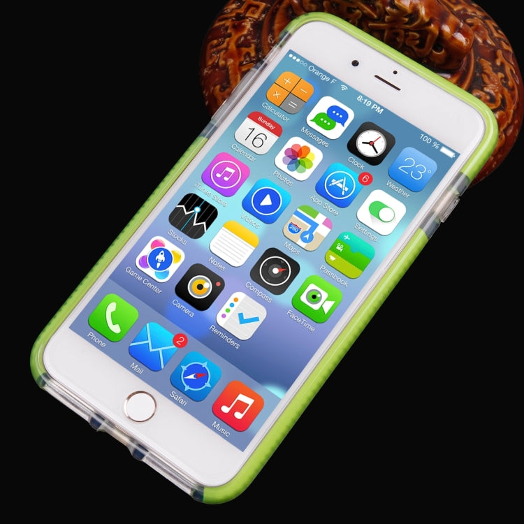 For iPhone 8 Plus & 7 Plus   Plaid Texture Transparent TPU Protective Case