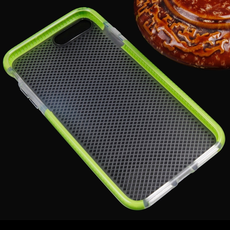 For iPhone 8 Plus & 7 Plus   Plaid Texture Transparent TPU Protective Case