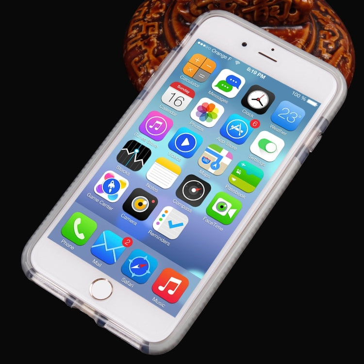 For iPhone 8 Plus & 7 Plus   Plaid Texture Transparent TPU Protective Case