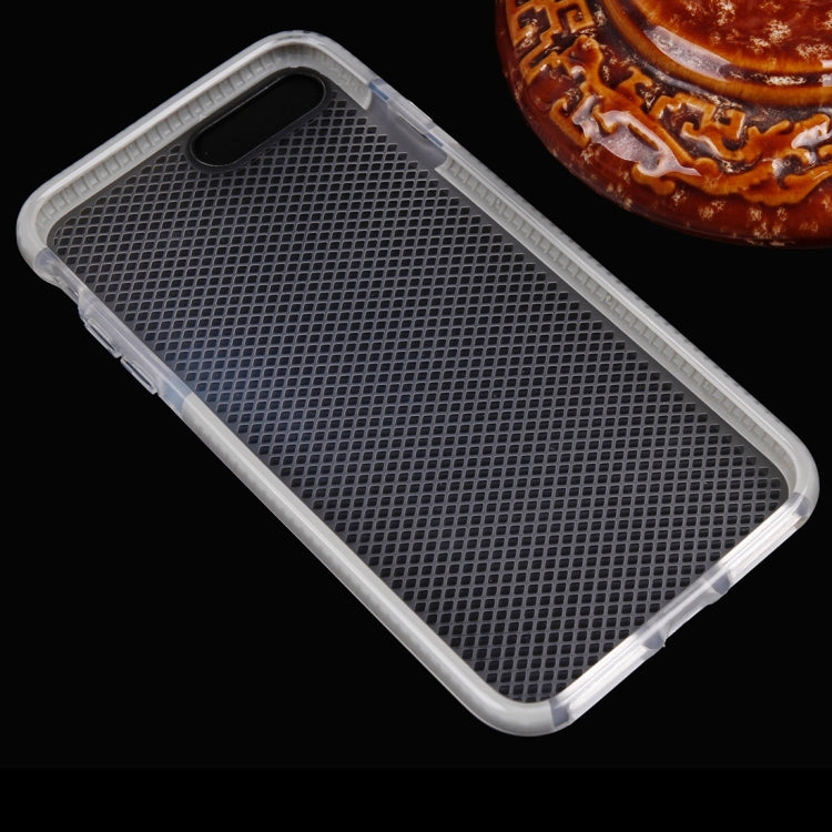 For iPhone 8 Plus & 7 Plus   Plaid Texture Transparent TPU Protective Case