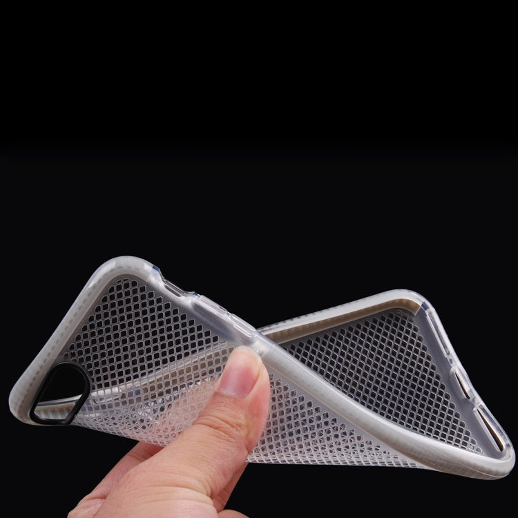 For iPhone 8 Plus & 7 Plus   Plaid Texture Transparent TPU Protective Case