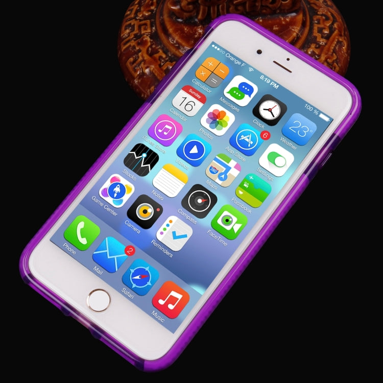 For iPhone 8 Plus & 7 Plus   Plaid Texture Transparent TPU Protective Case