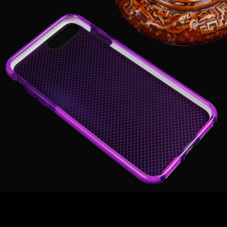 For iPhone 8 Plus & 7 Plus   Plaid Texture Transparent TPU Protective Case