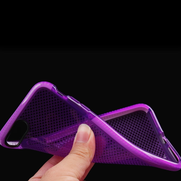 For iPhone 8 Plus & 7 Plus   Plaid Texture Transparent TPU Protective Case