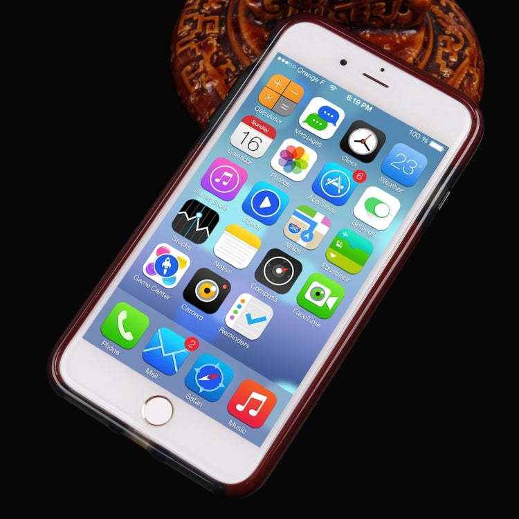 For iPhone 8 Plus & 7 Plus   Plaid Texture Transparent TPU Protective Case