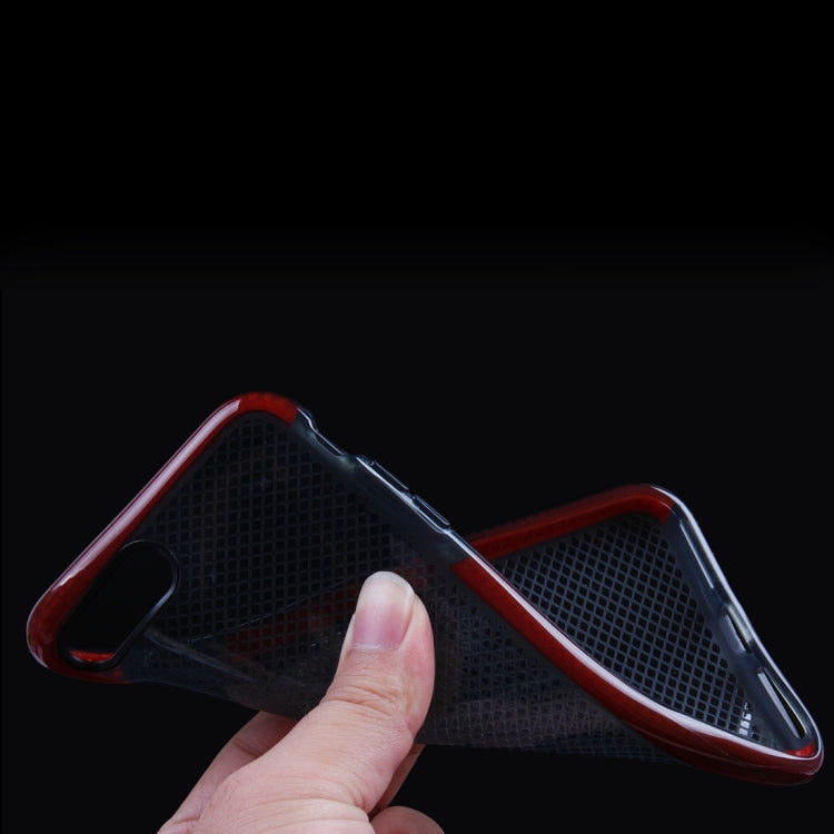 For iPhone 8 Plus & 7 Plus   Plaid Texture Transparent TPU Protective Case