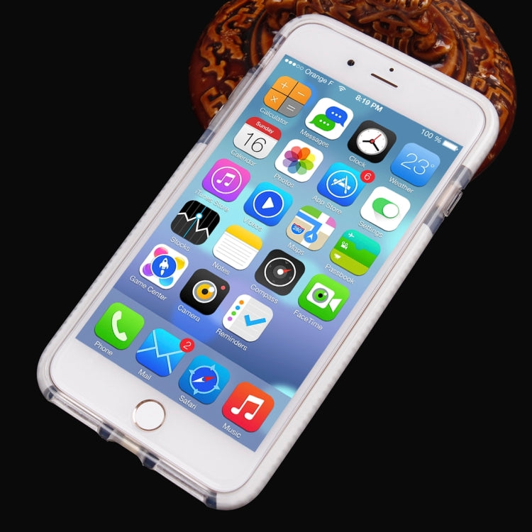 For iPhone 8 Plus & 7 Plus   Plaid Texture Transparent TPU Protective Case