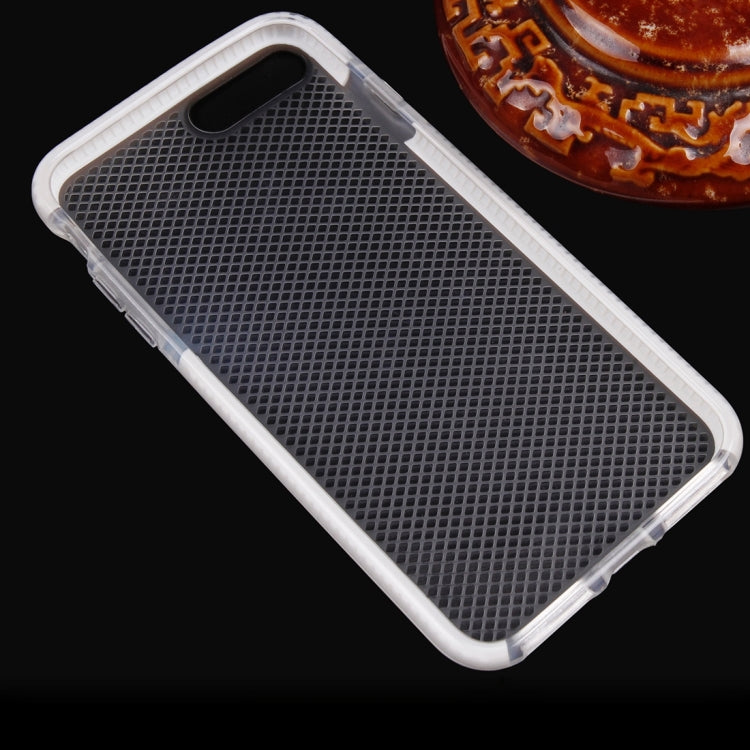 For iPhone 8 Plus & 7 Plus   Plaid Texture Transparent TPU Protective Case