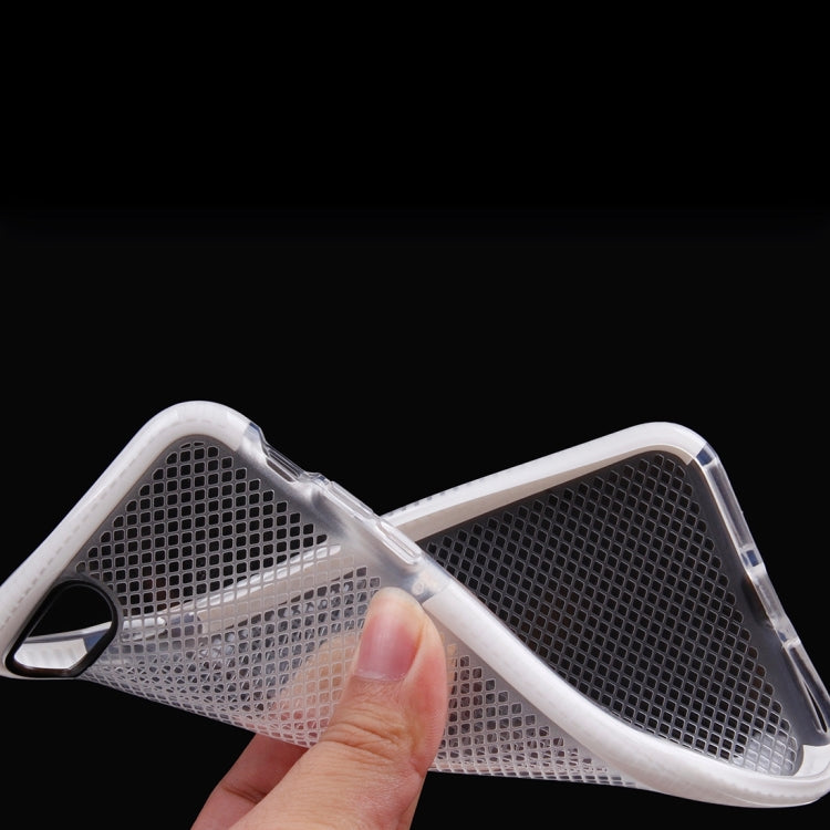 For iPhone 8 Plus & 7 Plus   Plaid Texture Transparent TPU Protective Case