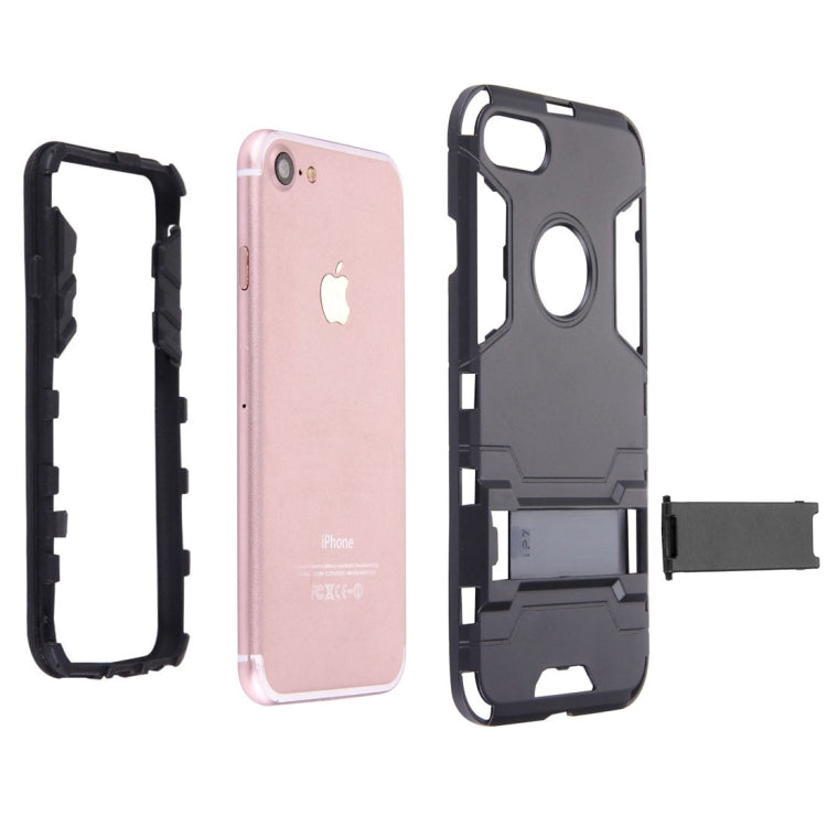 For iPhone 8 Plus & 7 Plus   Separable TPU + PC Combination Case with Holder