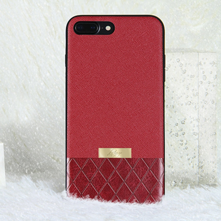 DZGOGO LAVA Series for iPhone 7 Plus Cross Texture Shockproof Protective Back Cover Case