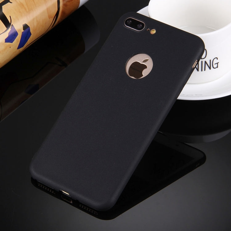 For iPhone 8 Plus & 7 Plus   Solid Color TPU Protective Case with Round Hole