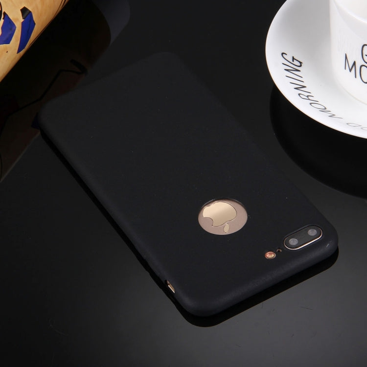 For iPhone 8 Plus & 7 Plus   Solid Color TPU Protective Case with Round Hole