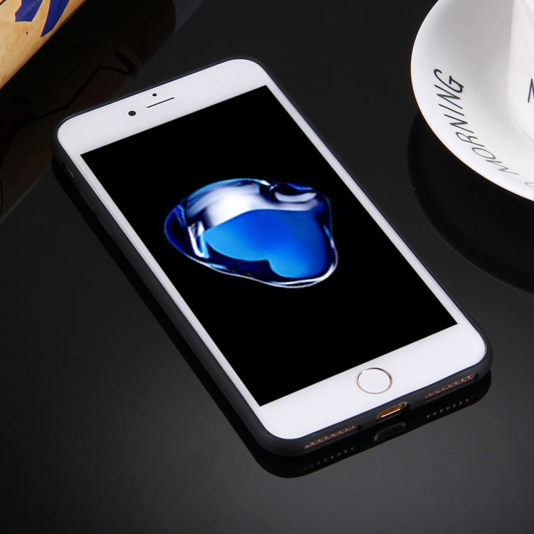 For iPhone 8 Plus & 7 Plus   Solid Color TPU Protective Case with Round Hole