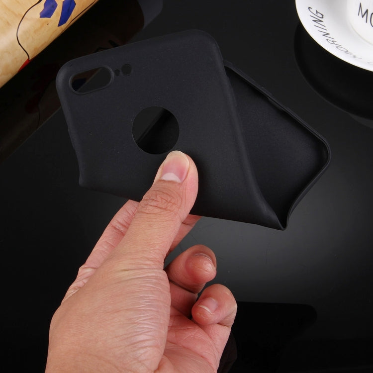 For iPhone 8 Plus & 7 Plus   Solid Color TPU Protective Case with Round Hole