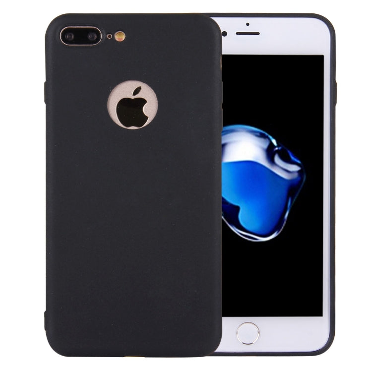For iPhone 8 Plus & 7 Plus   Solid Color TPU Protective Case with Round Hole