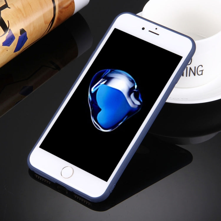 For iPhone 8 Plus & 7 Plus   Solid Color TPU Protective Case with Round Hole