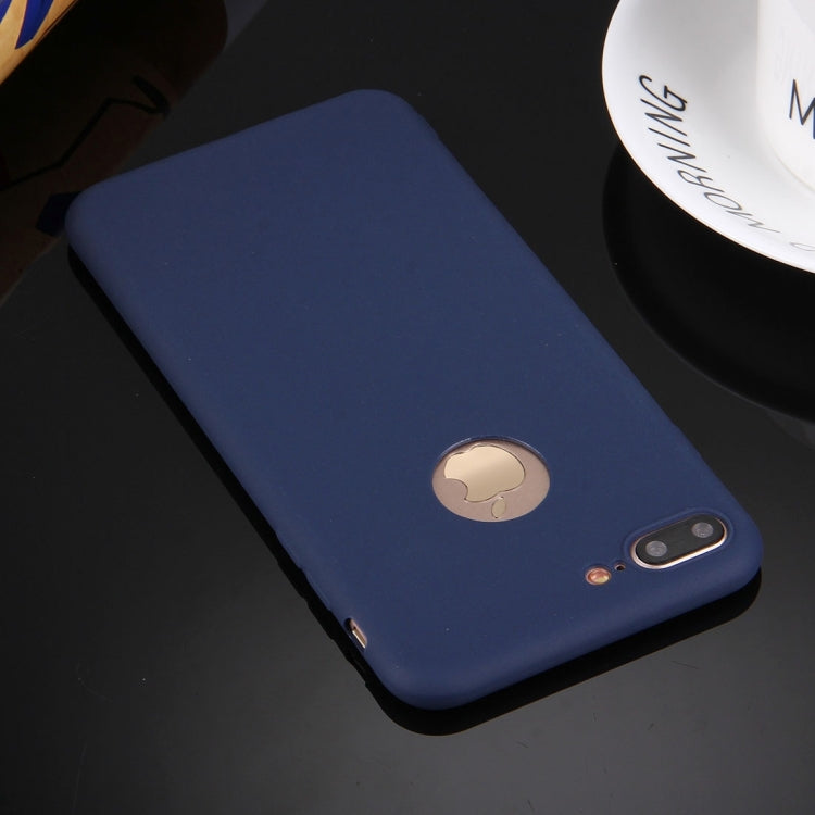 For iPhone 8 Plus & 7 Plus   Solid Color TPU Protective Case with Round Hole