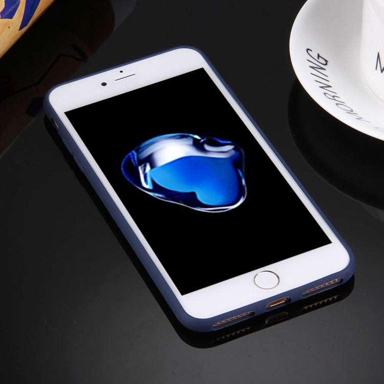 For iPhone 8 Plus & 7 Plus   Solid Color TPU Protective Case with Round Hole