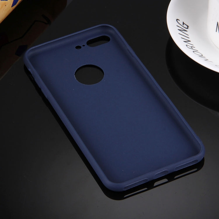For iPhone 8 Plus & 7 Plus   Solid Color TPU Protective Case with Round Hole