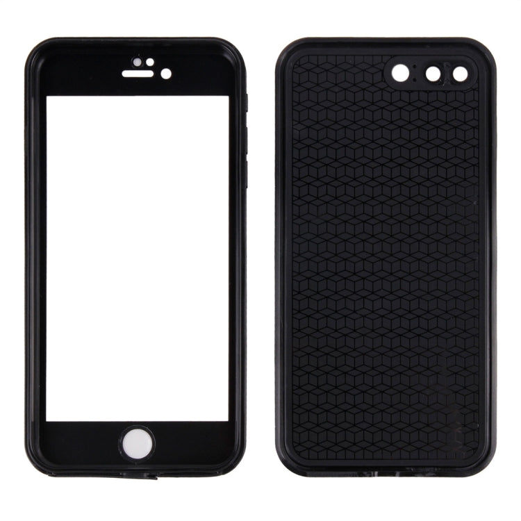 For iPhone 8 Plus & 7 Plus   Tridimensional Diamond Pattern Life Waterproof TPU + PC Protective Case