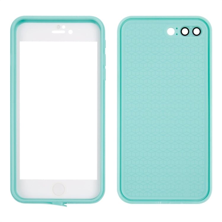 For iPhone 8 Plus & 7 Plus   Tridimensional Diamond Pattern Life Waterproof TPU + PC Protective Case