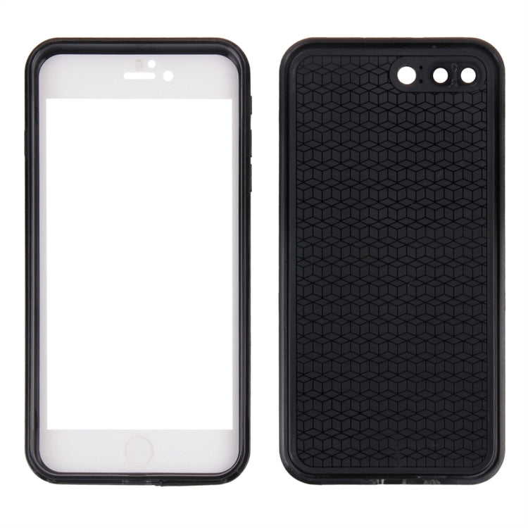 For iPhone 8 Plus & 7 Plus   Tridimensional Diamond Pattern Life Waterproof TPU + PC Protective Case