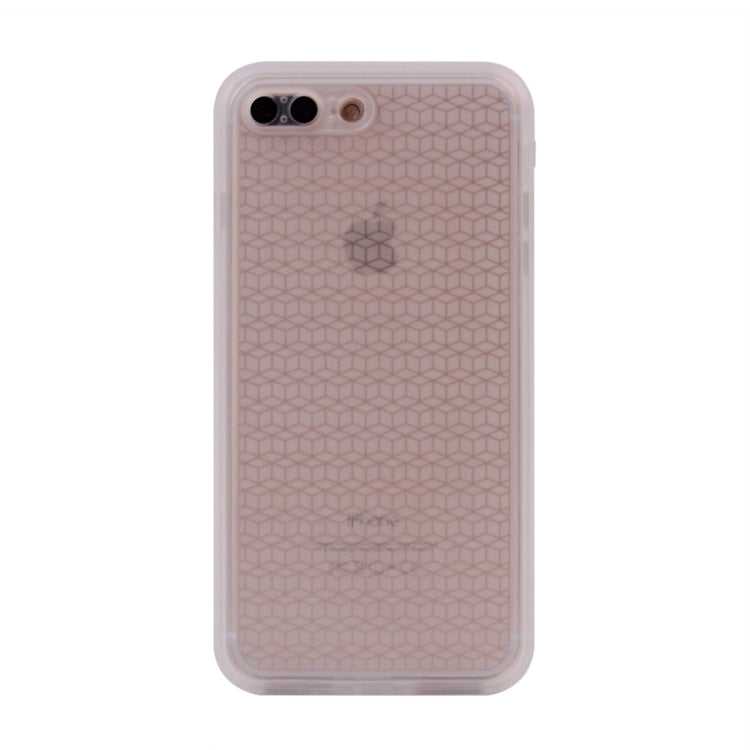 For iPhone 8 Plus & 7 Plus   Tridimensional Diamond Pattern Life Waterproof TPU + PC Protective Case
