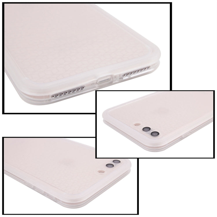 For iPhone 8 Plus & 7 Plus   Tridimensional Diamond Pattern Life Waterproof TPU + PC Protective Case