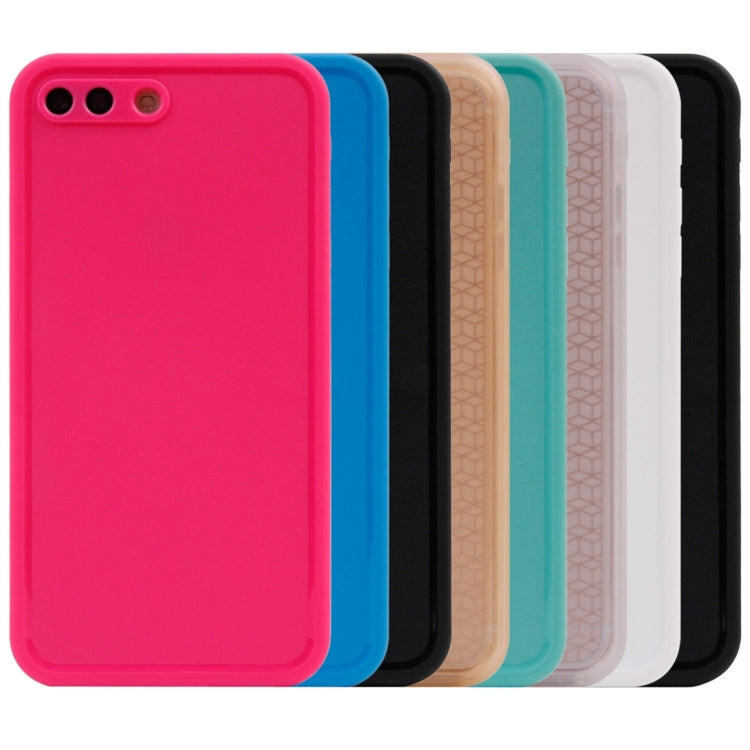 For iPhone 8 Plus & 7 Plus   Tridimensional Diamond Pattern Life Waterproof TPU + PC Protective Case