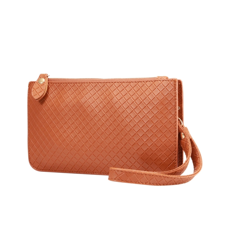 Universal Plaid Texture Horizontal Style PU Leather Shoulder Carrying Bag & Lanyard for iPhone, Samsung, Galaxy Note 8, HTC, Sony, Lenovo, Huawei, Xiaomi and other 6.4 inch Below Smartphones