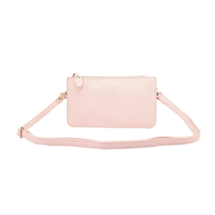 Universal Plaid Texture Horizontal Style PU Leather Shoulder Carrying Bag & Lanyard for iPhone, Samsung, Galaxy Note 8, HTC, Sony, Lenovo, Huawei, Xiaomi and other 6.4 inch Below Smartphones