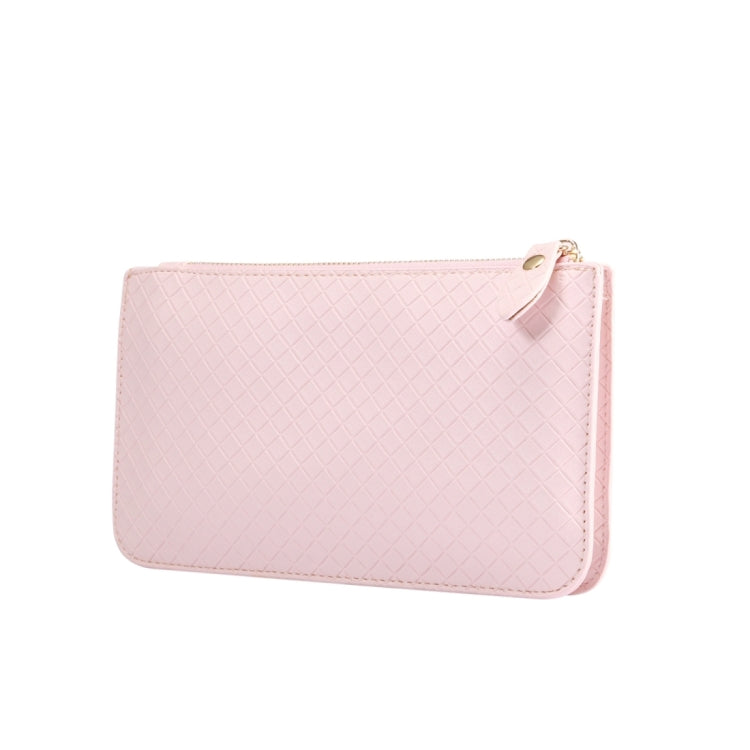 Universal Plaid Texture Horizontal Style PU Leather Shoulder Carrying Bag & Lanyard for iPhone, Samsung, Galaxy Note 8, HTC, Sony, Lenovo, Huawei, Xiaomi and other 6.4 inch Below Smartphones