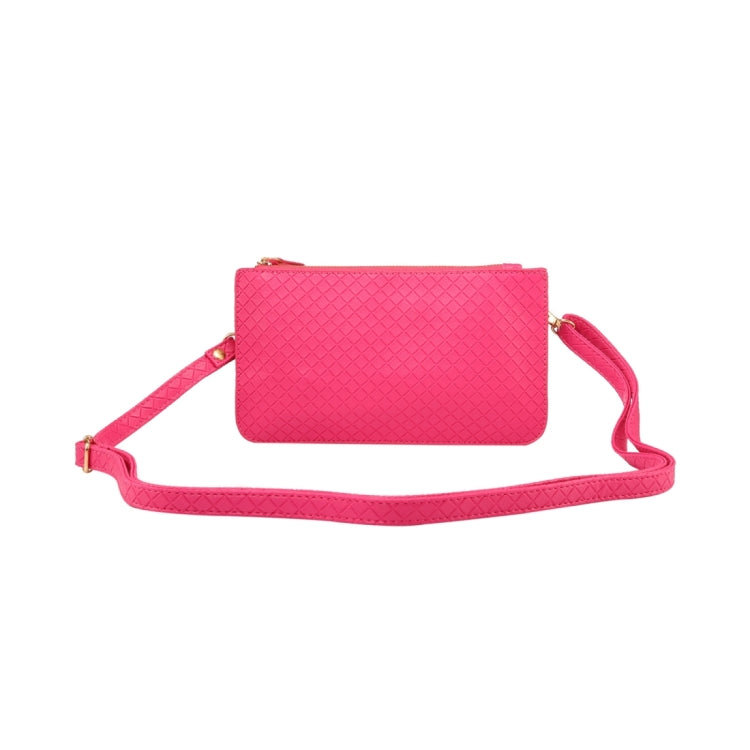 Universal Plaid Texture Horizontal Style PU Leather Shoulder Carrying Bag & Lanyard for iPhone, Samsung, Galaxy Note 8, HTC, Sony, Lenovo, Huawei, Xiaomi and other 6.4 inch Below Smartphones