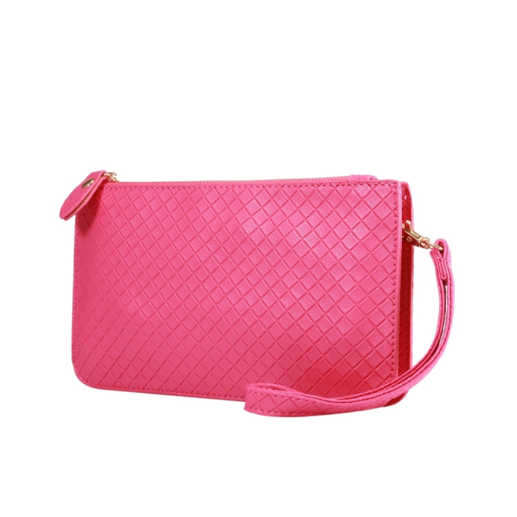Universal Plaid Texture Horizontal Style PU Leather Shoulder Carrying Bag & Lanyard for iPhone, Samsung, Galaxy Note 8, HTC, Sony, Lenovo, Huawei, Xiaomi and other 6.4 inch Below Smartphones