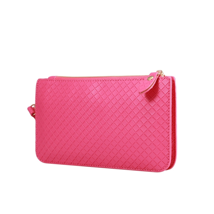 Universal Plaid Texture Horizontal Style PU Leather Shoulder Carrying Bag & Lanyard for iPhone, Samsung, Galaxy Note 8, HTC, Sony, Lenovo, Huawei, Xiaomi and other 6.4 inch Below Smartphones
