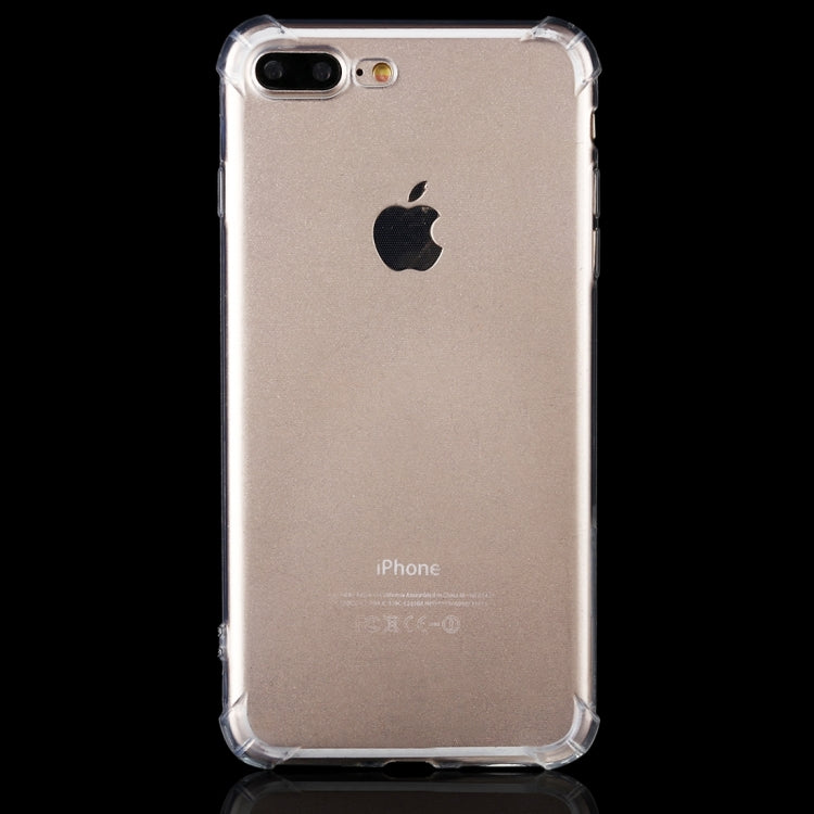 For iPhone 8 Plus & 7 Plus   Shock-resistant Cushion TPU Protective Case(Transparent)