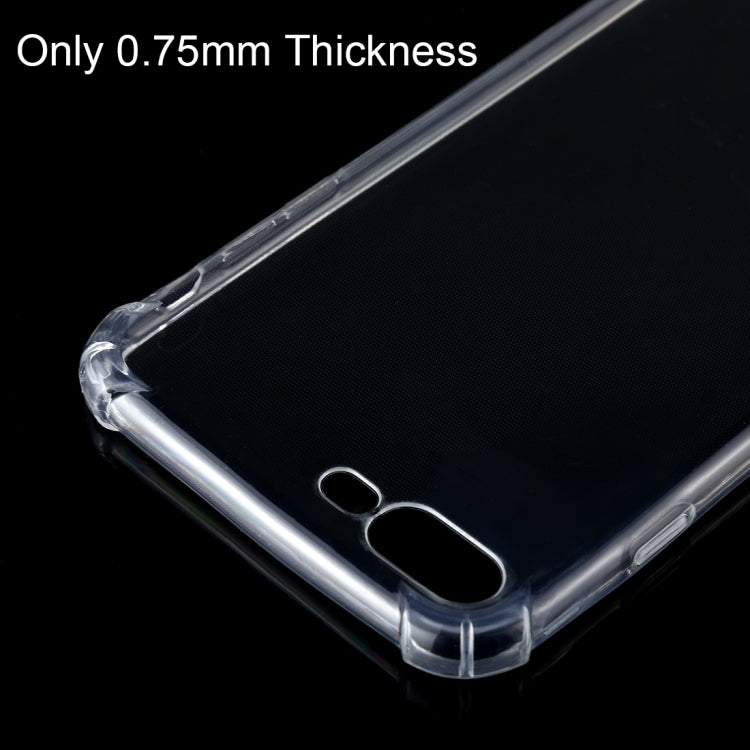 For iPhone 8 Plus & 7 Plus   Shock-resistant Cushion TPU Protective Case(Transparent)