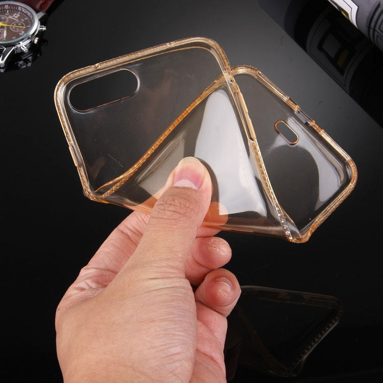 For iPhone 8 Plus & 7 Plus   Diamond Encrusted TPU Protective Back Case(Gold)