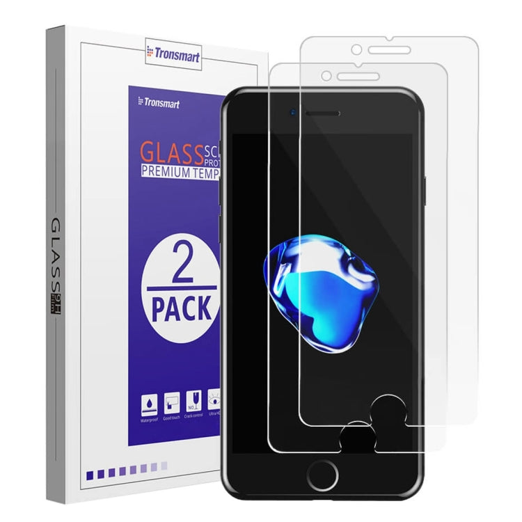 2 PCS Tronsmart for iPhone 7 Plus 0.3mm 2.5D 9H Hardness Explosion-proof Non-full Tempered Glass Screen Film