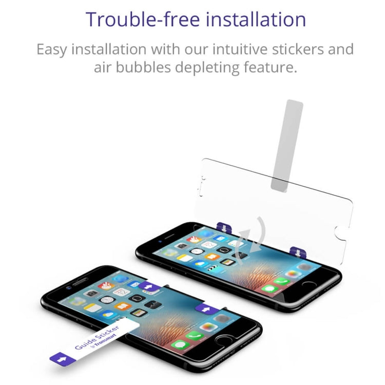 2 PCS Tronsmart for iPhone 7 Plus 0.3mm 2.5D 9H Hardness Explosion-proof Non-full Tempered Glass Screen Film